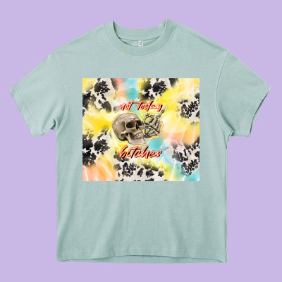 Not Today Bitches Heavy Core Tee Designed By Tumblerdesignbyshophia