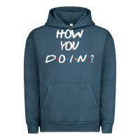 Pigment Midnight Navy friends how you doin reunion Urban Hoodie - artisFamous