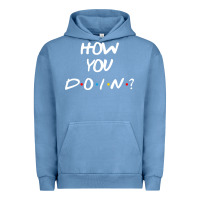 Pigment Pebble Blue friends how you doin reunion Urban Hoodie - artisFamous