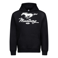 Black mustang pony script Urban Hoodie - artisFamous