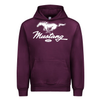 Mauve Wine mustang pony script Urban Hoodie - artisFamous