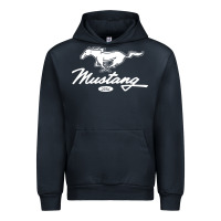 Navy mustang pony script Urban Hoodie - artisFamous
