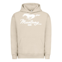 Pigment French Oak mustang pony script Urban Hoodie - artisFamous