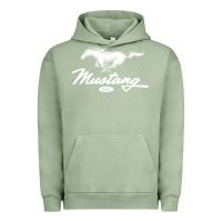Pigment Oil Green mustang pony script Urban Hoodie - artisFamous
