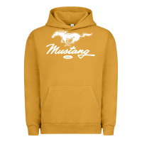 Pigment Peanut Butter mustang pony script Urban Hoodie - artisFamous