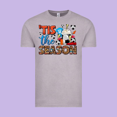 Tis The Season  Soccer  Frappe Coffee Vintage Tee Designed By Fadigitalartstudio