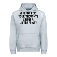 Heather Grey funny, penny for your thoughts Urban Hoodie - artisFamous