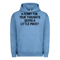 Pigment Pebble Blue funny, penny for your thoughts Urban Hoodie - artisFamous