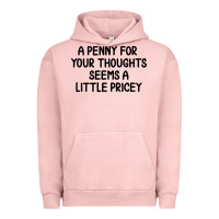 Pigment Salmon funny, penny for your thoughts Urban Hoodie - artisFamous