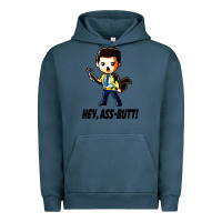 Pigment Midnight Navy hey, ass butt Urban Hoodie - artisFamous