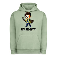 Pigment Oil Green hey, ass butt Urban Hoodie - artisFamous