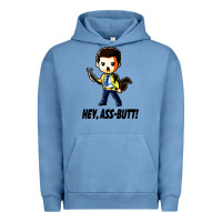 Pigment Pebble Blue hey, ass butt Urban Hoodie - artisFamous
