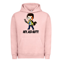 Pigment Salmon hey, ass butt Urban Hoodie - artisFamous