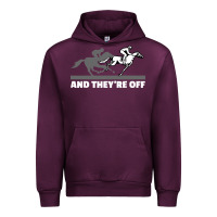 Mauve Wine horse racing Urban Hoodie - artisFamous