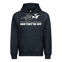 Navy horse racing Urban Hoodie - artisFamous