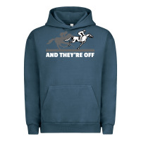 Pigment Midnight Navy horse racing Urban Hoodie - artisFamous