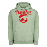 Pigment Oil Green Thunders Cats Urban Hoodie - artisFamous