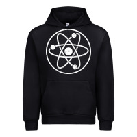 Black Atomic Atom Symbol Urban Hoodie - artisFamous