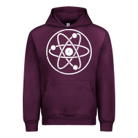 Mauve Wine Atomic Atom Symbol Urban Hoodie - artisFamous