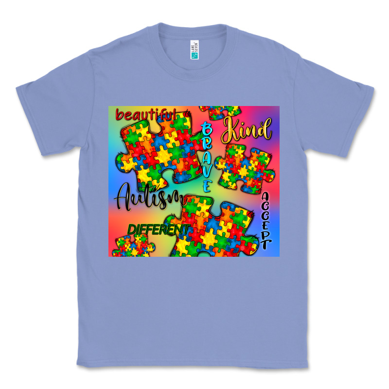 Autism Puzzle Piece Classic Tee by CowGirlArtShop | Teevron