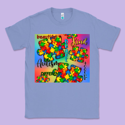 Autism Puzzle Piece Classic Tee Designed By Cowgirlartshop
