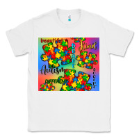 White autism puzzle piece Classic Tee - CowGirlArtShop