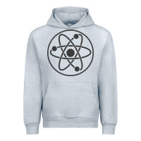 Heather Grey Atomic Atom Symbol Urban Hoodie - artisFamous
