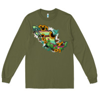 Army Green Mexico Map Long Sleeve Tee - RanaPortraitStore