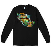 Black Mexico Map Long Sleeve Tee - RanaPortraitStore
