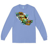 Colony Blue Mexico Map Long Sleeve Tee - RanaPortraitStore