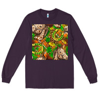 Plum St. Patrick's Day Horse With Horseshoes Seamless Long Sleeve Tee - FaDigitalArtStudio