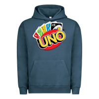 Pigment Midnight Navy uno funny game Urban Hoodie - artisFamous