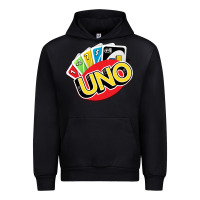 Black uno funny game Urban Hoodie - artisFamous