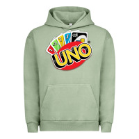 Pigment Oil Green uno funny game Urban Hoodie - artisFamous