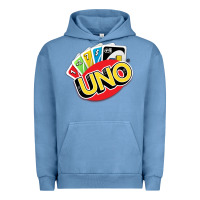 Pigment Pebble Blue uno funny game Urban Hoodie - artisFamous