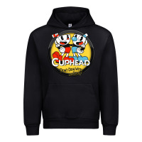 Black Cuphead Urban Hoodie - artisFamous