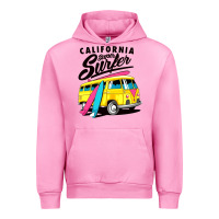 Fuchsia Pink california super surf Urban Hoodie - artisFamous