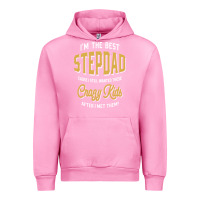 Fuchsia Pink I'm The Best Stepdad | Father's Day Urban Hoodie - artisFamous