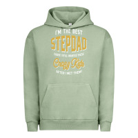 Pigment Oil Green I'm The Best Stepdad | Father's Day Urban Hoodie - artisFamous
