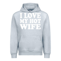 Heather Grey i love my hot wife Urban Hoodie - artisFamous