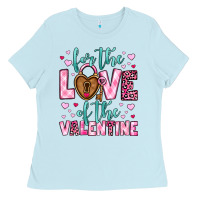 Baby Blue for the love of the valentine Ladies Tee - OliviaCreatesArt