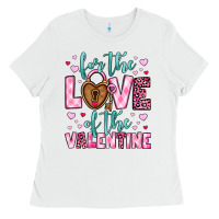 White for the love of the valentine Ladies Tee - OliviaCreatesArt
