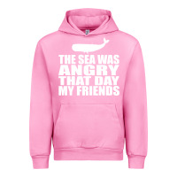 Fuchsia Pink seinfeld   the sea was angry that day my friends Urban Hoodie - artisFamous