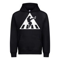 Black The Ministry of Silly Walks Distressed Urban Hoodie - artisFamous