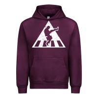 Mauve Wine The Ministry of Silly Walks Distressed Urban Hoodie - artisFamous