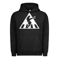 Pigment Black The Ministry of Silly Walks Distressed Urban Hoodie - artisFamous
