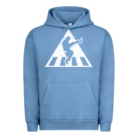 Pigment Pebble Blue The Ministry of Silly Walks Distressed Urban Hoodie - artisFamous