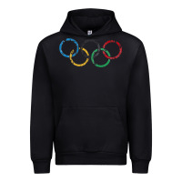 Black OLYMPIC RINGS Urban Hoodie - artisFamous
