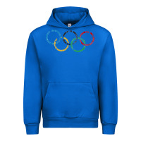 Cobalt OLYMPIC RINGS Urban Hoodie - artisFamous