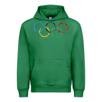 Emerald OLYMPIC RINGS Urban Hoodie - artisFamous